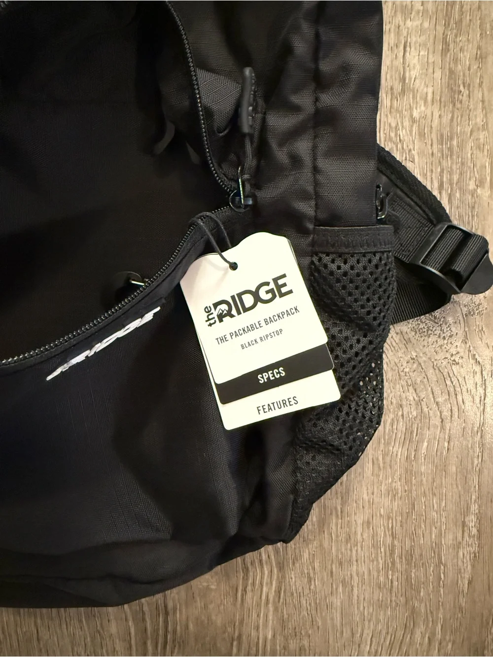 Ridge Packable Backpack in Matte black